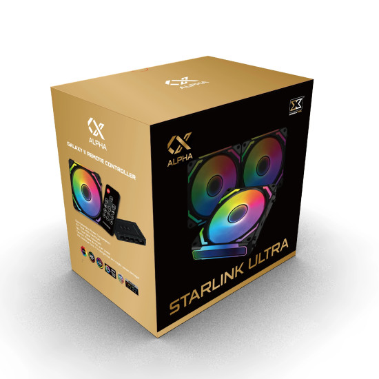 Xigmatek Комплект вентилатори Fan Pack 3-in-1 3x120mm - Starlink Ultra - Infinity Mirror, A-RGB Xigmatek Комплект вентилатори Fan Pack 3-in-1 3x120mm - Starlink Ultra - Infinity Mirror, A-RGB