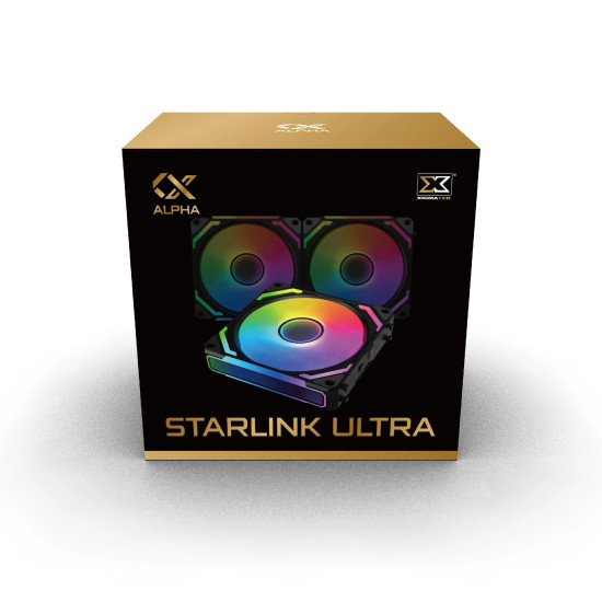 Xigmatek Комплект вентилатори Fan Pack 3-in-1 3x120mm - Starlink Ultra - Infinity Mirror, A-RGB Xigmatek Комплект вентилатори Fan Pack 3-in-1 3x120mm - Starlink Ultra - Infinity Mirror, A-RGB