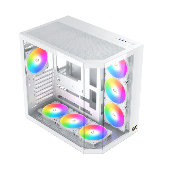 Xigmatek кутия Case EATX - Cubi II Arctic - 7 ARGB Fans