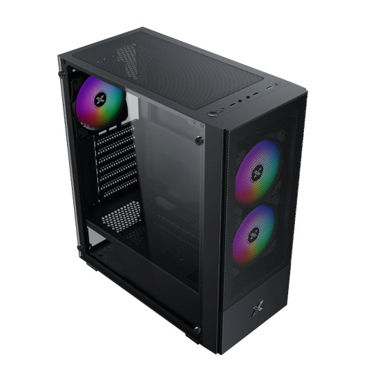 Xigmatek кутия Case ATX - Hero II Air 3F - RGB, Tempered Glass
