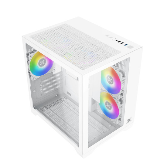 Xigmatek кутия Case mATX - Aqua M Lite Arctic - 5 ARGB Fans