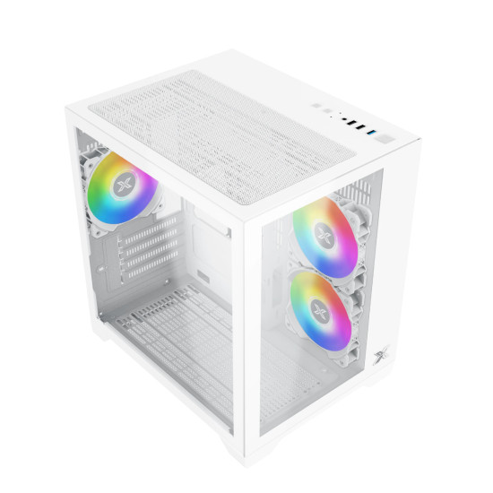 Xigmatek кутия Case mATX - Aqua M Lite Arctic - 5 ARGB Fans