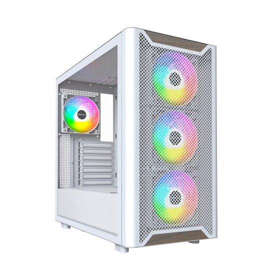 Montech кутия Case ATX - XR Wood (W) - 4 x 120 mm ARGB Fans, Wood, USB-C, White Montech кутия Case ATX - XR Wood (W) - 4 x 120 mm ARGB Fans, Wood, USB-C, White