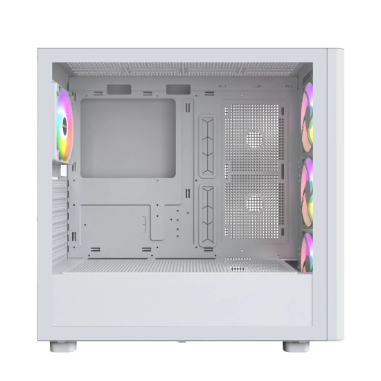 Montech кутия Case ATX - XR Wood (W) - 4 x 120 mm ARGB Fans, Wood, USB-C, White Montech кутия Case ATX - XR Wood (W) - 4 x 120 mm ARGB Fans, Wood, USB-C, White