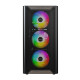 Montech кутия Case ATX - XR Wood (B) - 4 x 120 mm ARGB Fans, Wood, USB-C, Black