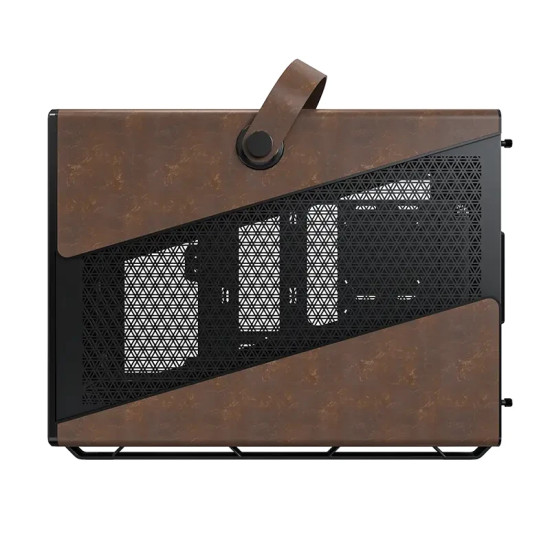Montech кутия Case mATX - Heritage PRO (B) - USB-C, Leather, 4 x 120 mm Fans