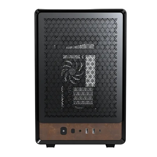 Montech кутия Case mATX - Heritage PRO (B) - USB-C, Leather, 4 x 120 mm Fans
