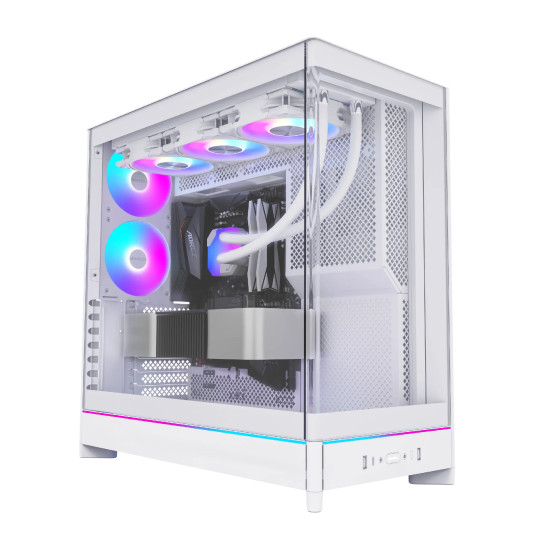 Montech кутия Case ATX - HS02 PRO (W) - 5 x 120 mm ARGB Fans, USB-C, Black Montech кутия Case ATX - HS02 PRO (W) - 5 x 120 mm ARGB Fans, USB-C, Black