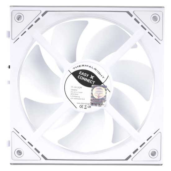 Thermalright Комплект вентилатори Fan Pack 3-in-1 3x120mm - TL-M12QW x 3 - White, Infinity Mirror, Daisy-Chain, A-RGB