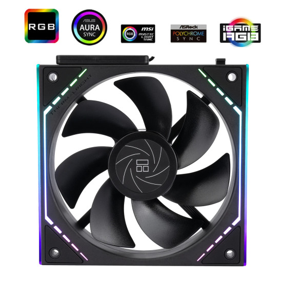 Thermalright Комплект вентилатори Fan Pack 3-in-1 3x120mm - TL-M12QR x 3 - Reverse, Infinity Mirror, Daisy-Chain, A-RGB