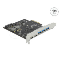 Delock PCI Express x4 Card to 2 x USB Type-C™ + 3 x USB Type-A - SuperSpeed USB 10 Gbps Delock PCI Express x4 Card to 2 x USB Type-C™ + 3 x USB Type-A - SuperSpeed USB 10 Gbps