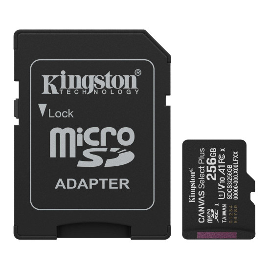 Memory card Kingston Canvas Select Plus, microSDXC 256GB Memory card Kingston Canvas Select Plus, microSDXC 256GB