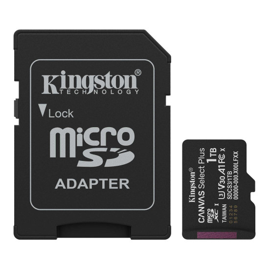 Memory card Kingston Canvas Select Plus, microSDXC 1TB Memory card Kingston Canvas Select Plus, microSDXC 1TB