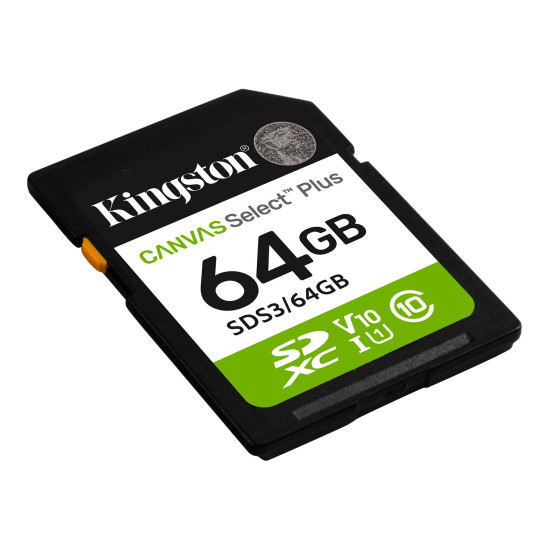 Карта памет Kingston Canvas Select Plus SD 64GB Карта памет Kingston Canvas Select Plus SD 64GB