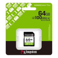 Карта памет Kingston Canvas Select Plus SD 64GB Карта памет Kingston Canvas Select Plus SD 64GB