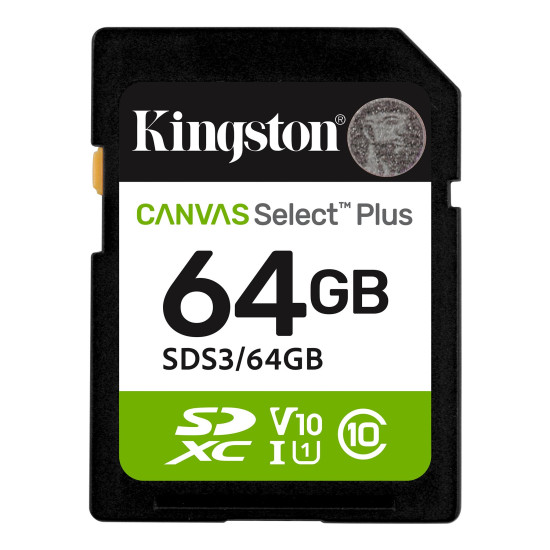 Карта памет Kingston Canvas Select Plus SD 64GB Карта памет Kingston Canvas Select Plus SD 64GB