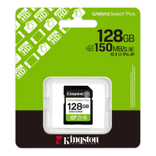 Memory card Kingston Canvas Select Plus SD 128GB Memory card Kingston Canvas Select Plus SD 128GB