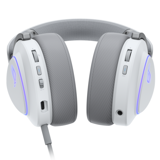 Gaming Wireless Headphones ASUS ROG Delta II White - USB-C, Aura Sync RGB Gaming Wireless Headphones ASUS ROG Delta II White - USB-C, Aura Sync RGB