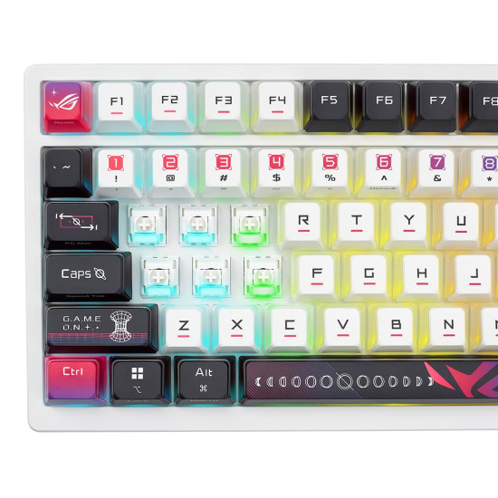Геймърска безжична Клавиатура ASUS ROG Azoth X - White