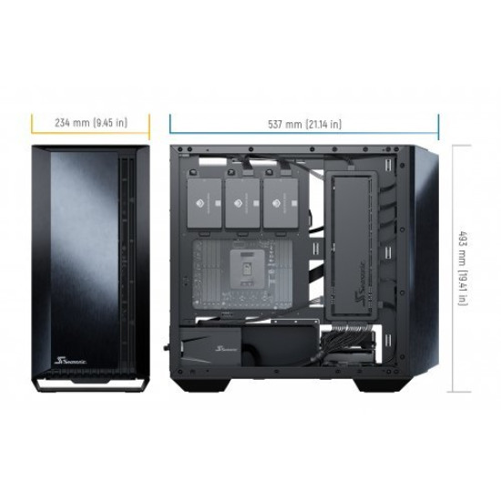 SEASONIC CASE E-ATX MID TOWER PSU BLACK