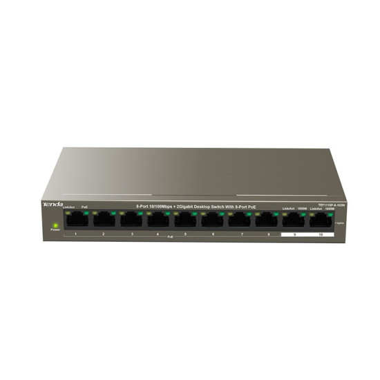 TENDA SWITCH COMBINED UNMANAGED 5.6GBPS 10PORTS POE 6KV_PROTECTION