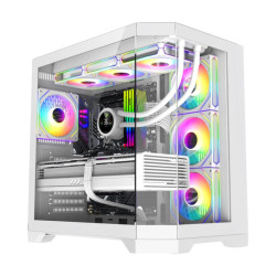 Gamemax кутия Case ATX - HYPE-A White - 4 x 120 mm Addressable RGB fans Gamemax кутия Case ATX - HYPE-A White - 4 x 120 mm Addressable RGB fans