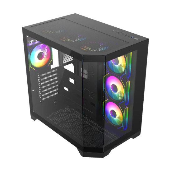 Gamemax кутия Case ATX - HYPE-A Black - 4 x 120 mm Addressable RGB fans Gamemax кутия Case ATX - HYPE-A Black - 4 x 120 mm Addressable RGB fans