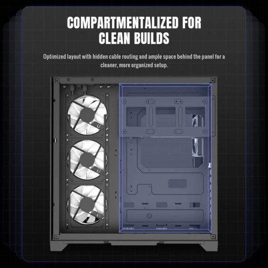 Gamemax кутия Case ATX - HYPE-A Black - 4 x 120 mm Addressable RGB fans Gamemax кутия Case ATX - HYPE-A Black - 4 x 120 mm Addressable RGB fans