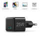HAMA Бързо мини зарядно 220V, USB-C, PD/Qualcomm, 25 W, черен