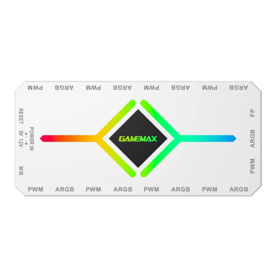Gamemax разклонител за вентилатори Fan Hub - V4.0 PWM ARGB Hub + Controller White