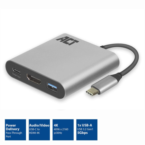 ACT Адаптер USB-C към HDMI 4K\ ACT Адаптер USB-C към HDMI 4K\