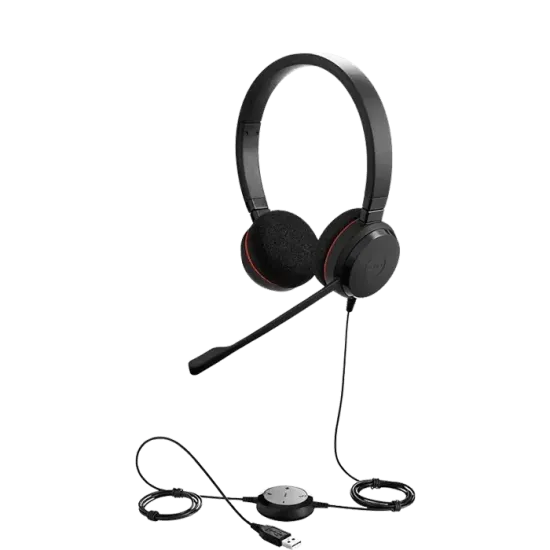 Jabra Evolve 20 UC Duo USB headset with microphone Jabra Evolve 20 UC Duo USB headset with microphone