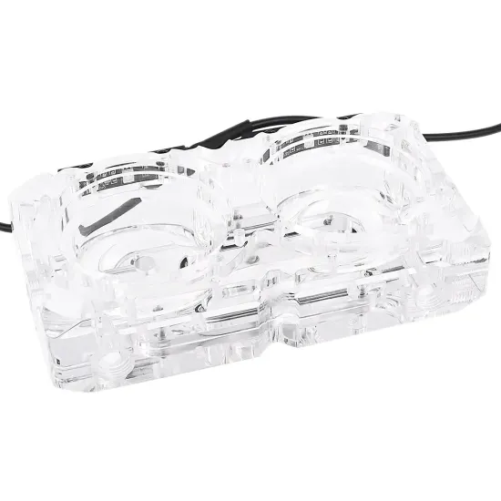Adapter attachment with internal and external thread Alphacool Eisdecke D5 Dual Acrylic Attachment 3x 1/4