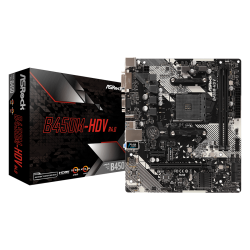 ASROCK B450 2xDDR4  4xSATA3  RAID HDMI DVI VGA 1xM2 GLAN        1xPCIEx16 1xPCIEx1