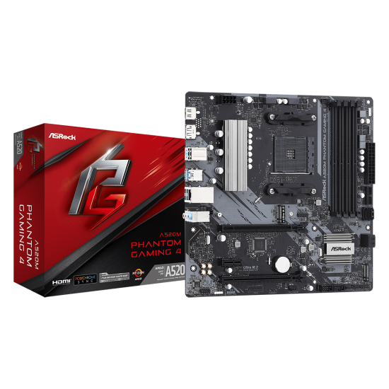 ASROCK A520 2xDDR4 4xSATA3 RAID HDMI DP 1xM2 GLAN 1xPCIEx16 2xPCIEx1 ASROCK A520 2xDDR4 4xSATA3 RAID HDMI DP 1xM2 GLAN 1xPCIEx16 2xPCIEx1