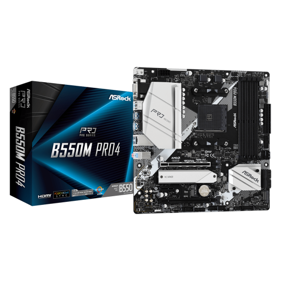 ASROCK B550 4xDDR4 6xSATA3 RAID HDMI DP VGA 2xM2 GLAN 2xPCIEx16 1xPCIEx1 ASROCK B550 4xDDR4 6xSATA3 RAID HDMI DP VGA 2xM2 GLAN 2xPCIEx16 1xPCIEx1