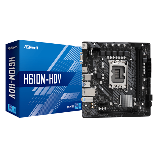 ASROCK H610 2xDDR4 4xSATA3 HDMI DP VGA GLAN 1xPCIEx16 1xPCIEx1 ASROCK H610 2xDDR4 4xSATA3 HDMI DP VGA GLAN 1xPCIEx16 1xPCIEx1