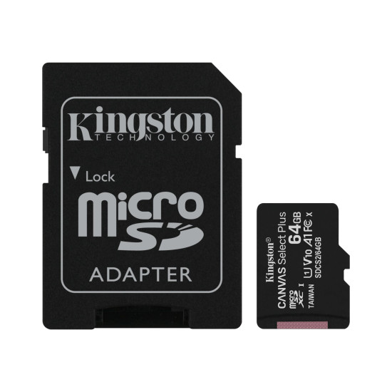 KINGSTON SDMICRO 64GB UHS-I CL10 PLASTIC KINGSTON SDMICRO 64GB UHS-I CL10 PLASTIC