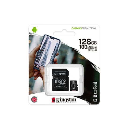 KINGSTON SDMICRO 128GB UHS-I CL10 PLASTIC