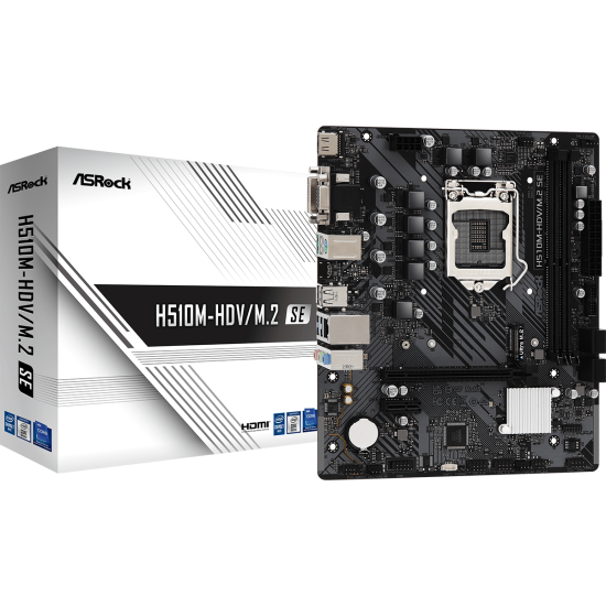 ASROCK H510 2xDDR4 4xSATA3 HDMI DVI VGA 1xM2 GLAN 1xPCIEx16 1xPCIEx1 ASROCK H510 2xDDR4 4xSATA3 HDMI DVI VGA 1xM2 GLAN 1xPCIEx16 1xPCIEx1