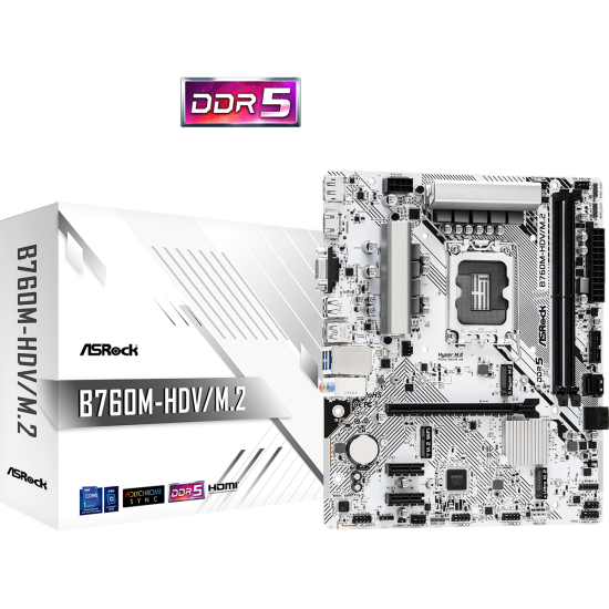 ASROCK B760 2xDDR5 4xSATA3 RAID HDMI DP VGA 2xM2 GLAN 2xPCIEx16 1xPCIEx1 ASROCK B760 2xDDR5 4xSATA3 RAID HDMI DP VGA 2xM2 GLAN 2xPCIEx16 1xPCIEx1
