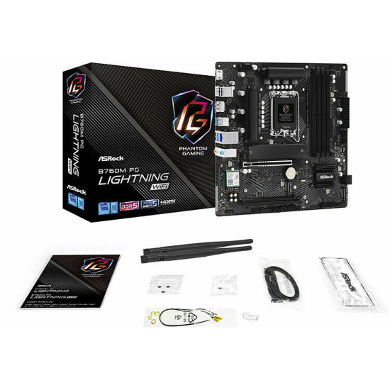 ASROCK B760 4xDDR5 4xSATA3 RAID HDMI DP 3xM2 GLAN 2xPCIEx16 WiFi ASROCK B760 4xDDR5 4xSATA3 RAID HDMI DP 3xM2 GLAN 2xPCIEx16 WiFi