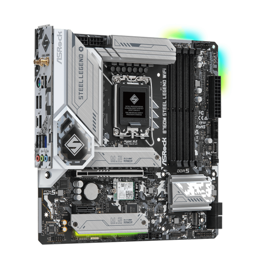 ASROCK B760 4xDDR5  4xSATA3  RAID HDMI DP            3xM2 GLAN        2xPCIEx16          WiFI