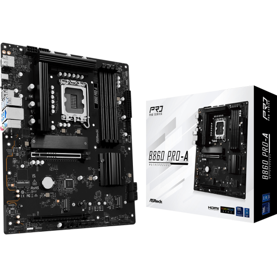 ASROCK B860 4xDDR5 4xSATA3 RAID HDMI DP 3xM2 GLAN 2xPCIEx16 ASROCK B860 4xDDR5 4xSATA3 RAID HDMI DP 3xM2 GLAN 2xPCIEx16
