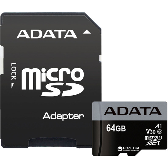 ADATA SDMICRO 64GB UHS-I_U3 CL10 V30 PLASTIC ADATA SDMICRO 64GB UHS-I_U3 CL10 V30 PLASTIC