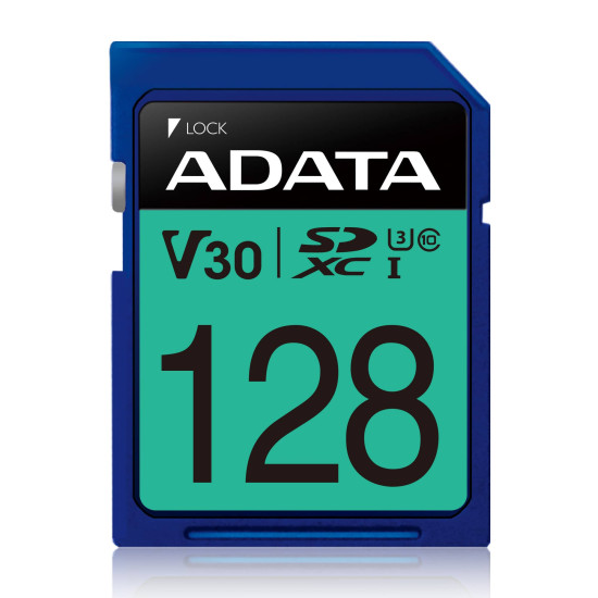 ADATA SD 128GB UHS-I_U3 CL10 V30 PLASTIC ADATA SD 128GB UHS-I_U3 CL10 V30 PLASTIC