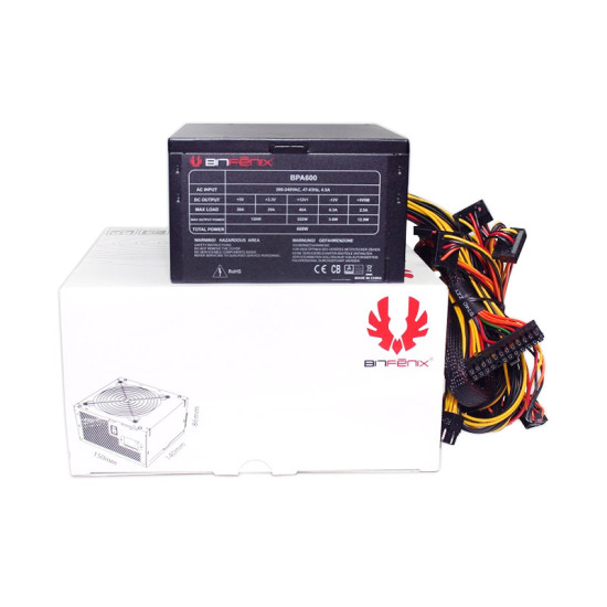 BITFENIX PSU 600W EFF 80 PFC ACTIVE FAN 120MM
