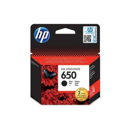 HP 650 Black Original Ink Advantage Cartridge