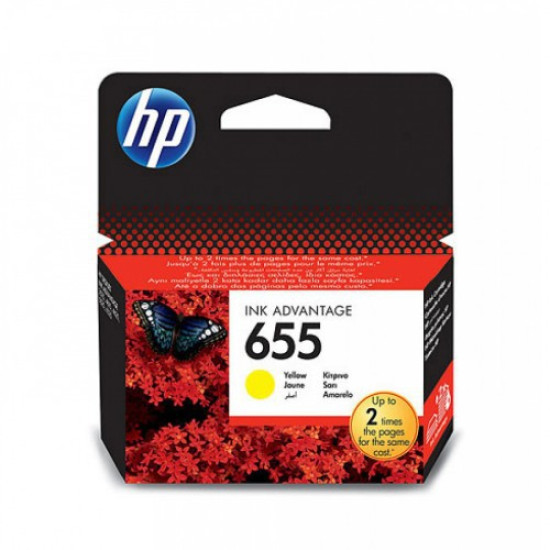 HP 655 Yellow Original Ink Advantage Cartridge / 600p