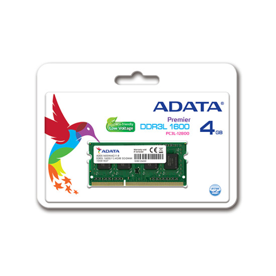 ADATA NOTEBOOK 4GB DDR3L 1600MHZ ADATA NOTEBOOK 4GB DDR3L 1600MHZ